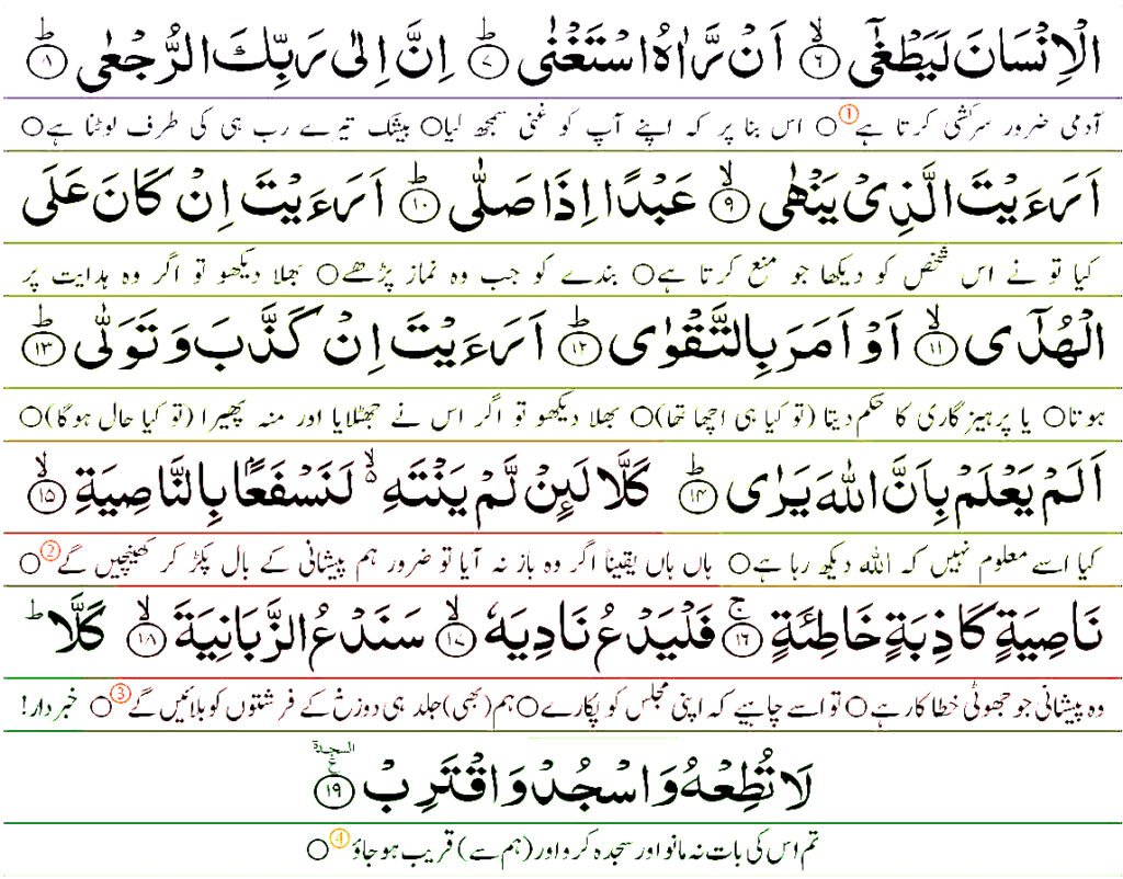 Surah Alaq With Urdu Hindi English Translation Islam Answer