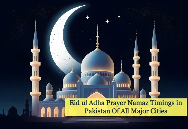 Eid ul Adha 2024 Prayer Namaz Timings in Pakistan Of All Major Cities