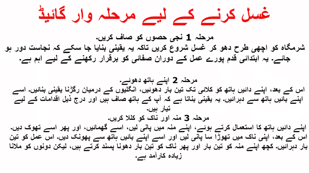 Ghusal Karne ka Tarika In Urdu For Male & Female