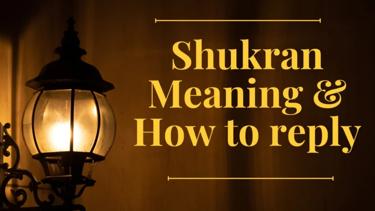 Shukran Meaning & How to reply